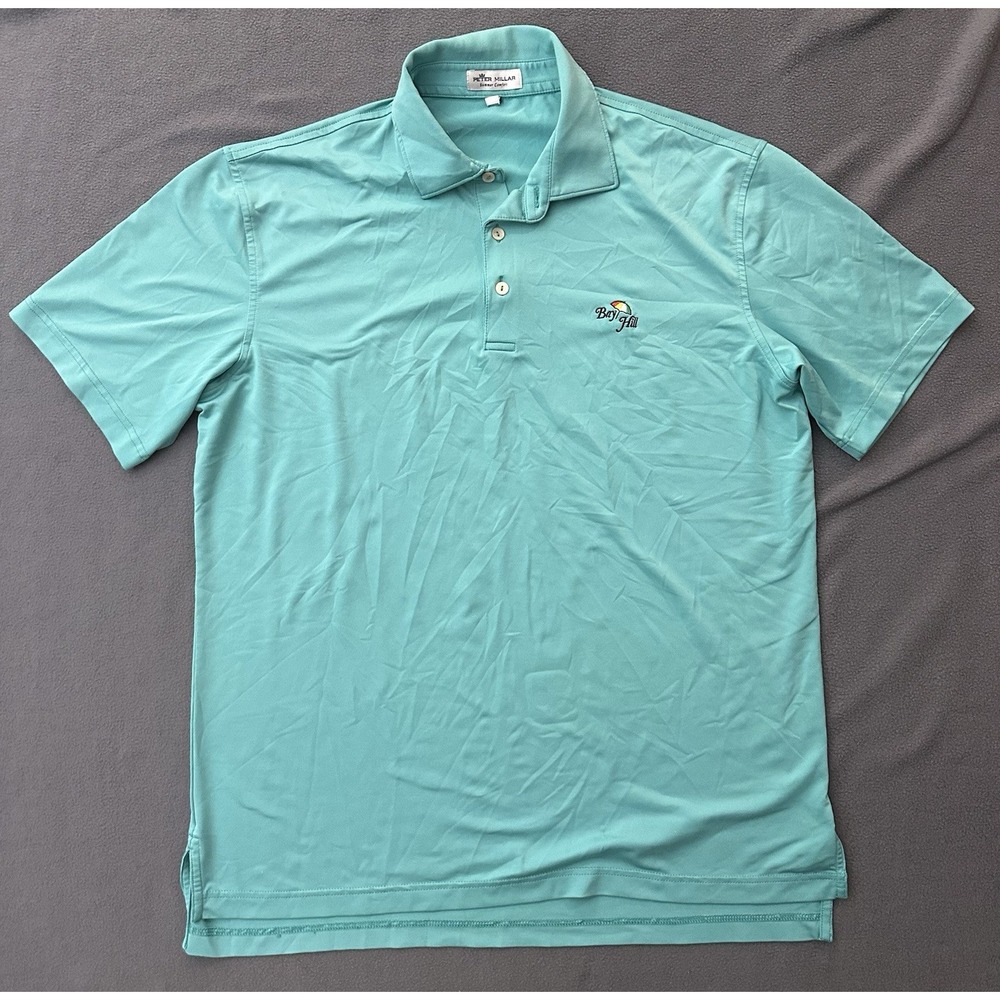 Peter Millar Summer Comfort Polo Men's Medium Bay Hill Arnold Palmer Turquoise